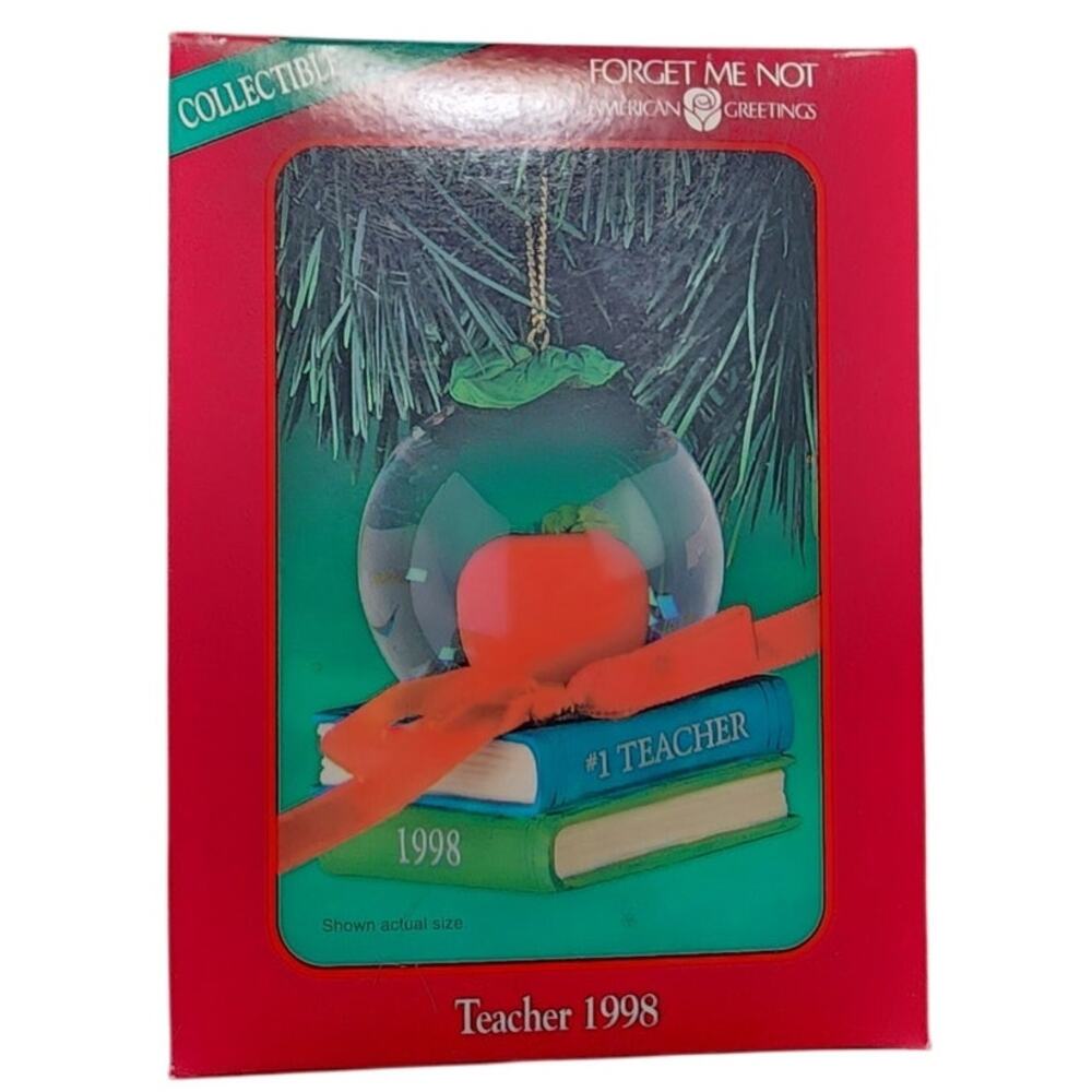American Greetings Forget me knot Teacher Holiday Christmas Ornament